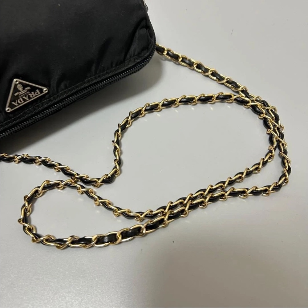 Prada Black Crossbody Bag with Gold Chain - Picture 10 of 13